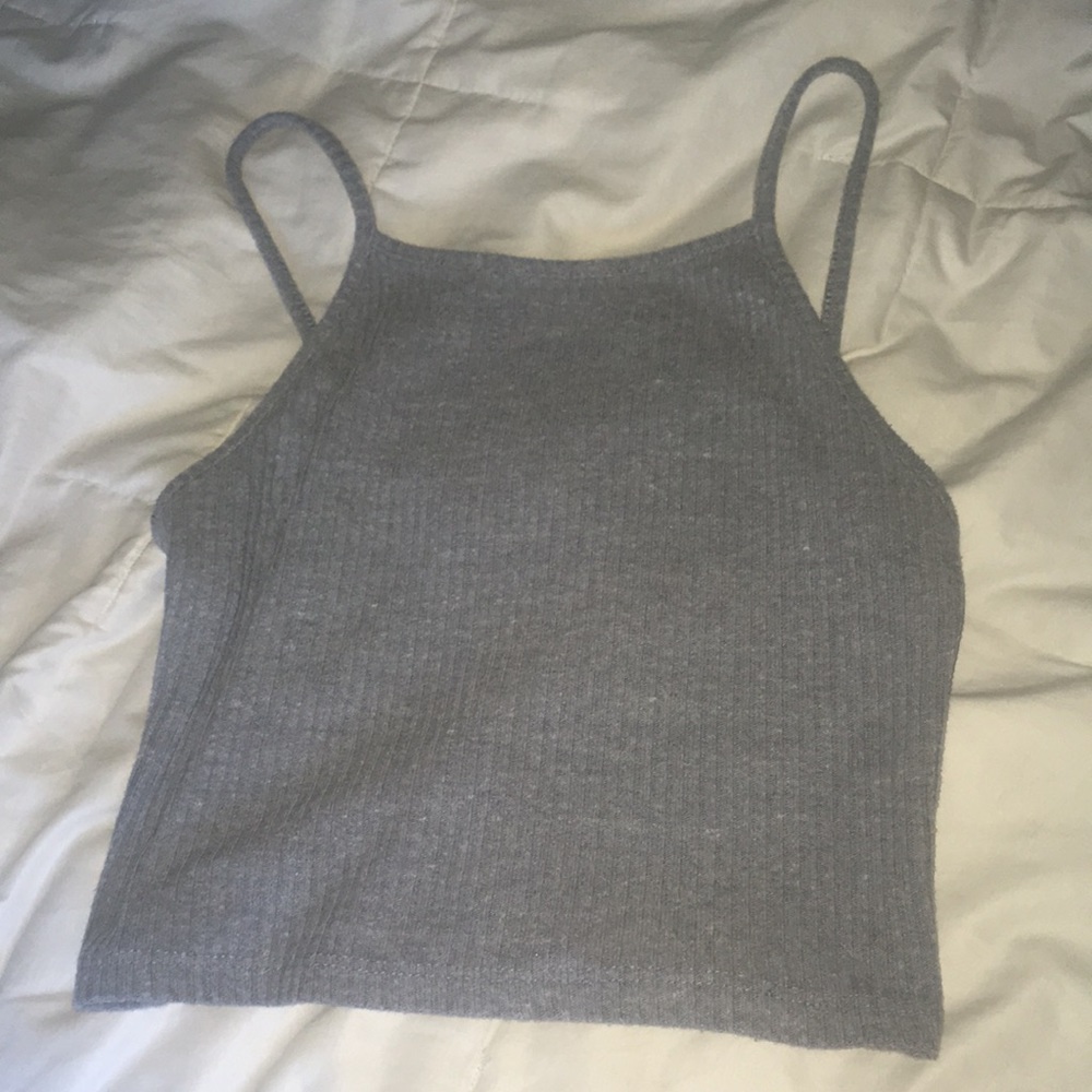 Grey Spaghetti Strap Tank Top